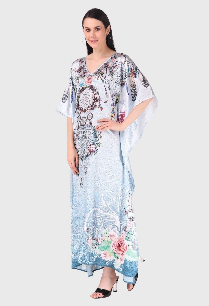 Modistas | Premium Lotus Silk Dress Aqua Blue Dress Cocktail Dresses