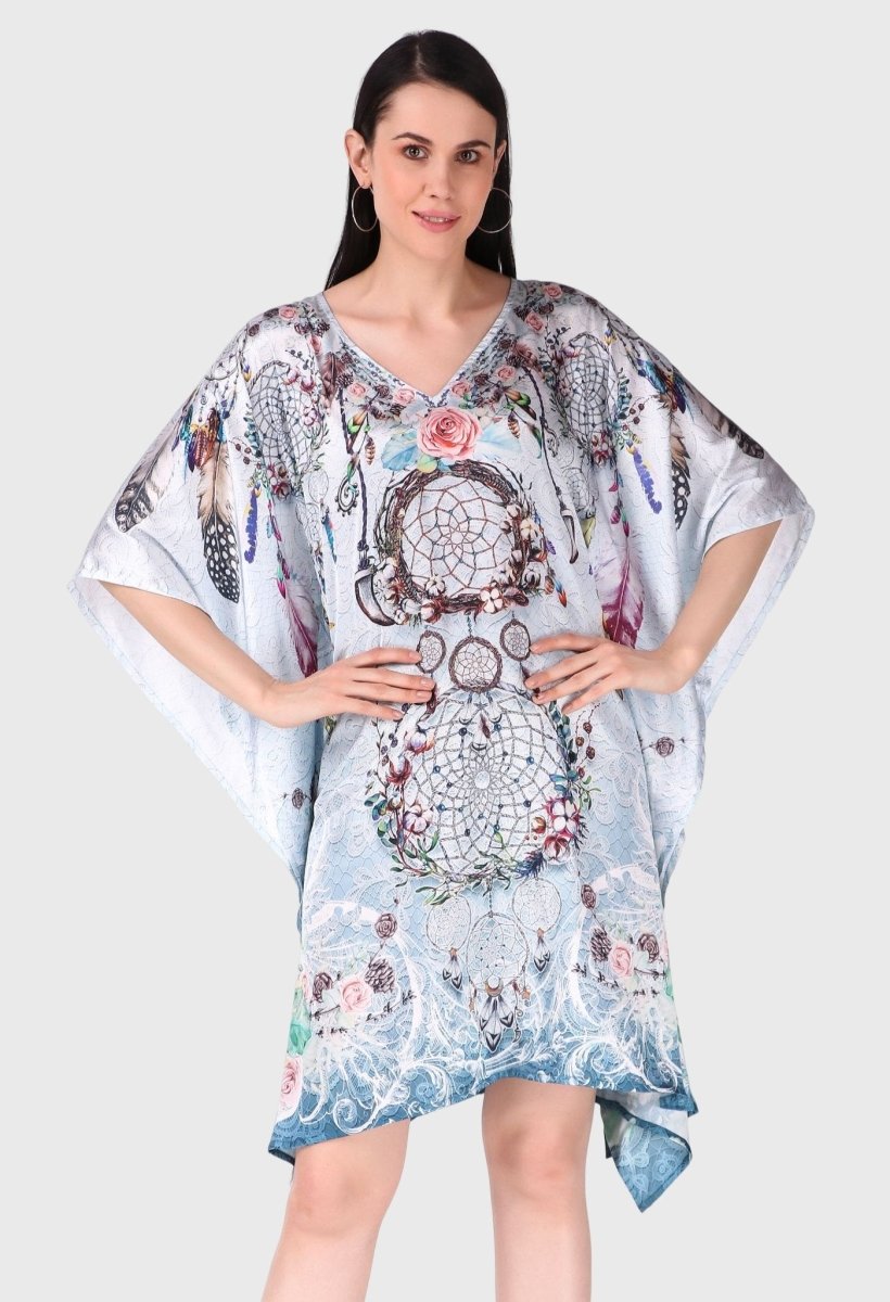 Modistas | Premium Lotus Silk Dress Aqua Blue dress Cocktail Dresses