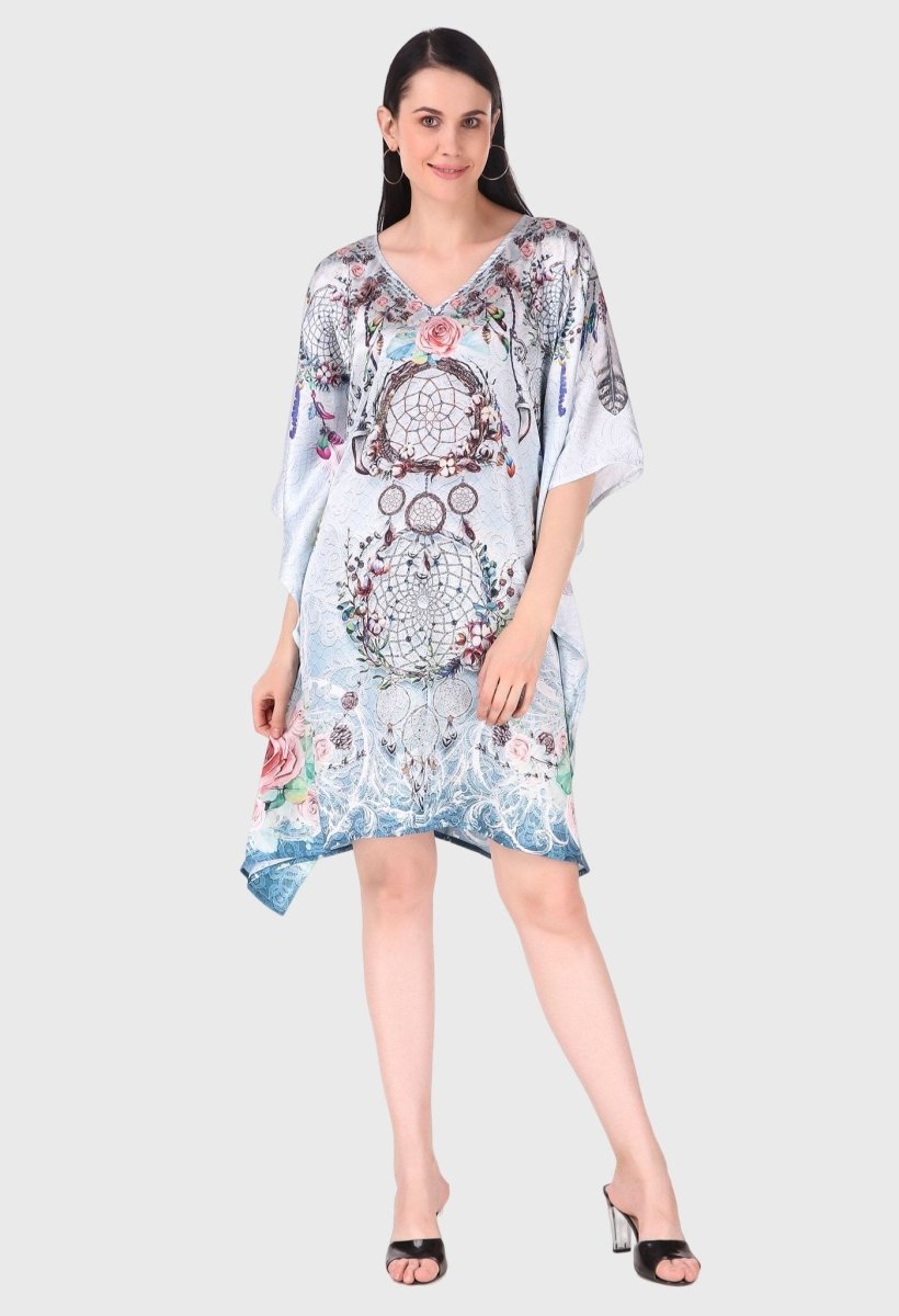 Modistas | Premium Lotus Silk Dress Aqua Blue dress Cocktail Dresses