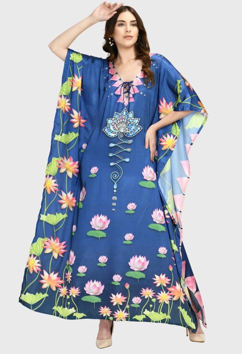 Modistas | Premium Lotus Silk Dress Azure Blue dress Cocktail Dresses