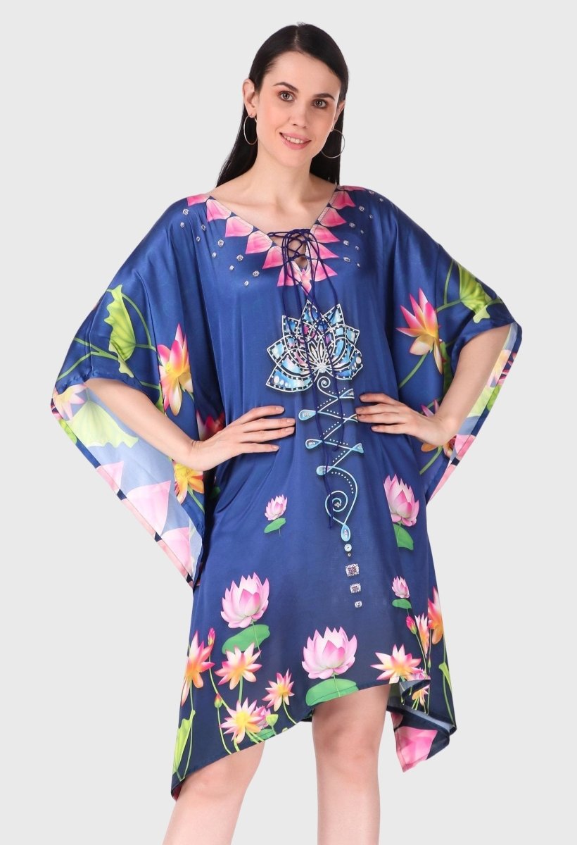 Modistas | Premium Lotus Silk Dress Azure Blue dress Cocktail Dresses