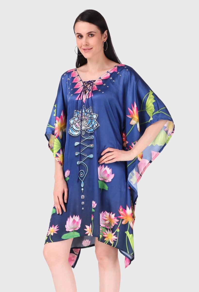 Modistas | Premium Lotus Silk Dress Azure Blue dress Cocktail Dresses